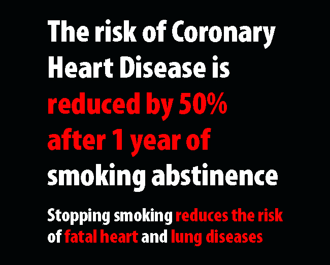UK 2008 Quitting - health benefits, coronary heart disease, plain warning